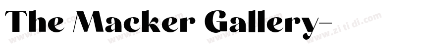 The Macker Gallery字体转换